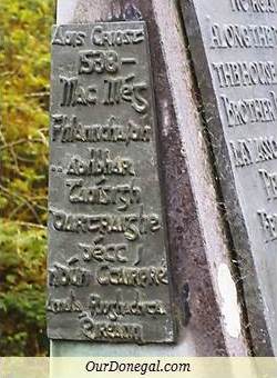 Monument To The Authors Of 'The Annals Of The Kingdom Of Ireland', Left Side Detail