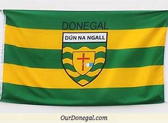 A Colourful Donegal Flag Featuring The Iconic Crest