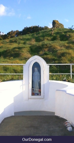 Saint Catherine's Holy Well With Kit's Ruined Castle Above It. Killybegs, Ireland