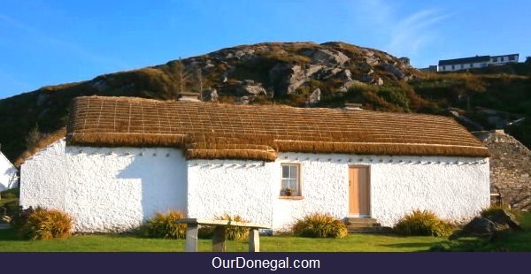 Traditional Irish Cottage In A Celtic Village, Glencolmcille Folk Museum, SW Donegal